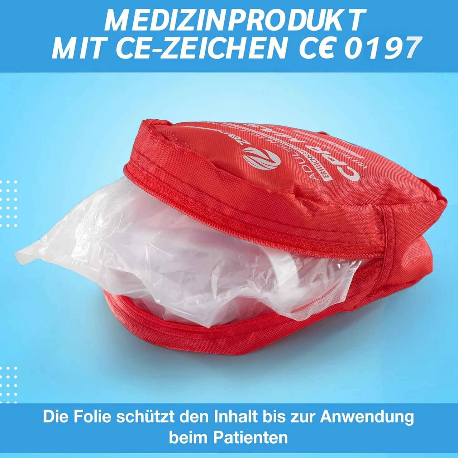 CPR maska do oddychania, zestaw pierwszej pomocy (2 sztuki) dla dorosłych/dzieci i niemowląt – maska kieszonkowa w miękkim etui (czerwona) z zaworem własnym i wlotem tlenu