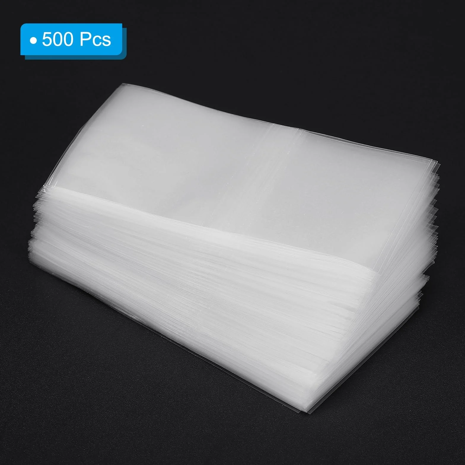 PATIKIL 89 x 50 mm PVC perforowane taśmy termokurczliwe 500 sztuk folii termokurczliwej do butelek słoików puszek pojemników przezroczyste
