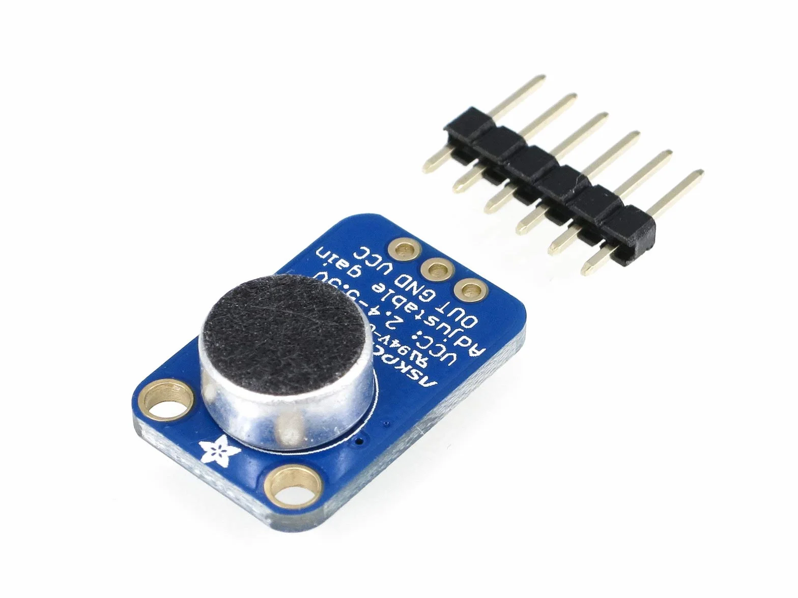 Adafruit 1063 wzmacniacz mikrofonu elektrycznego MAX4466 z regulowanym wzmocnieniem