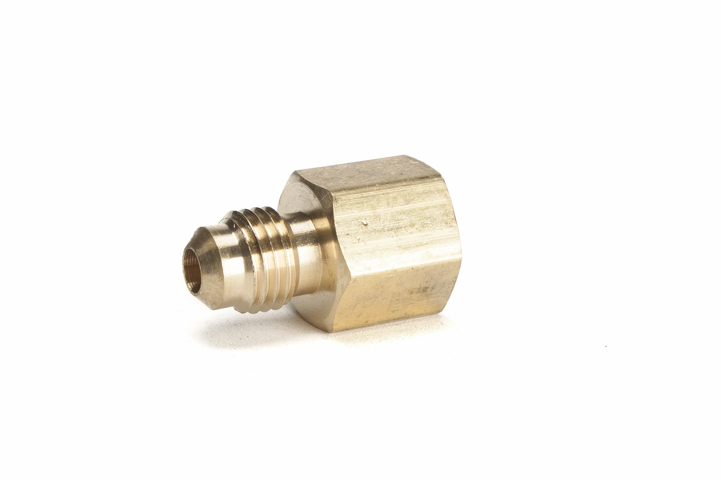 Generic Mosiądz rozbłysk 1/4" OD x 1/8" żeńskie złącze NPT złącze rurkowe (5 szt.)