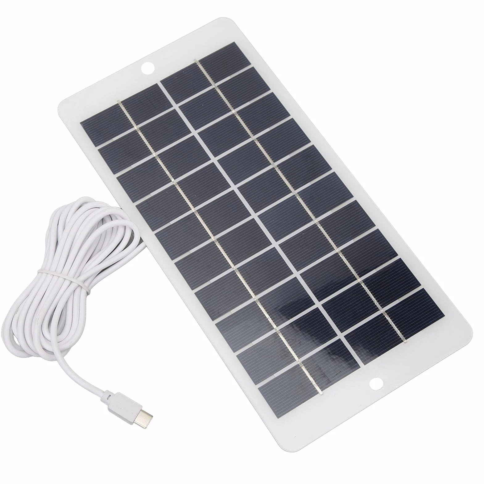 Panel Słoneczny, 10W 5V Panel Słoneczny Typu C Wyjście Przenośny Panel ładowania Słonecznego do Monitorowania Bezpieczeństwa ładowania Telefonu