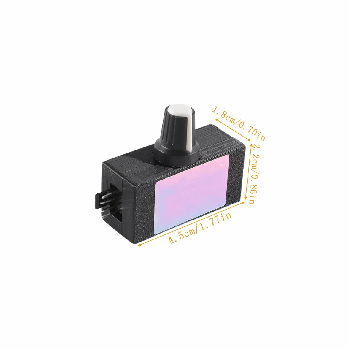 Standardowy regulator prędkości PWM 4,5 x 2,2 x 1,8 cm PLA i obudowa FDM 5 V wejście USB typu C z 27 cm rozdzielaczem 1 do 2 30 cm kabel USB C do sterowania silnikiem