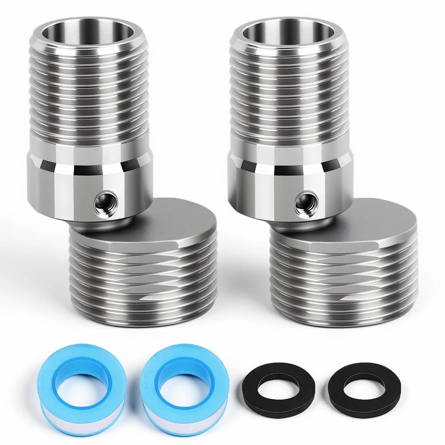Stal nierdzewna 304 adapter do kranu łazienkowego 360 stopni regulowany w kształcie litery S