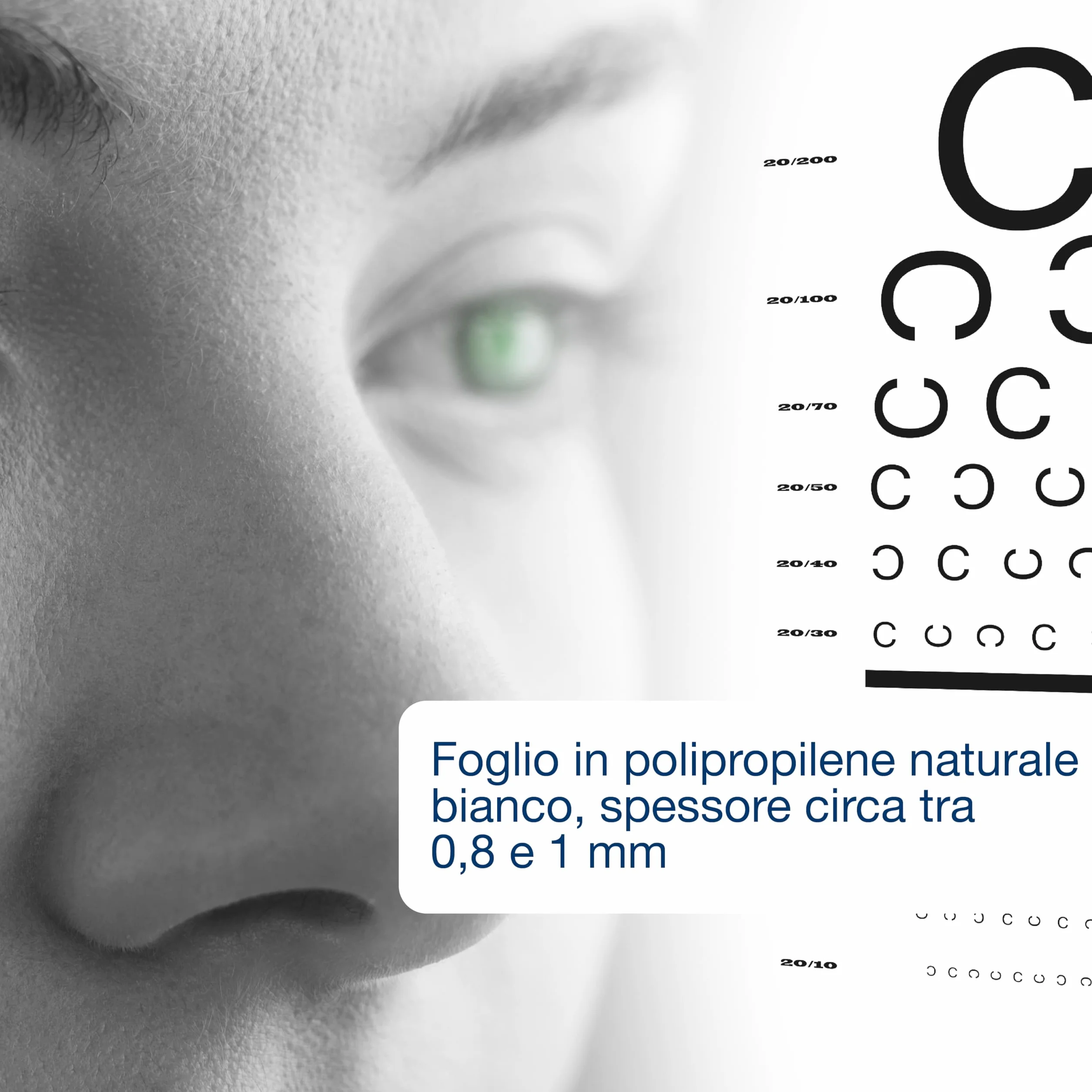 Gima Snellen 31301 Tablica Optometryczna, Szary/Czarny, ‎35.5 x 23 x 0.2 cm; 50 g