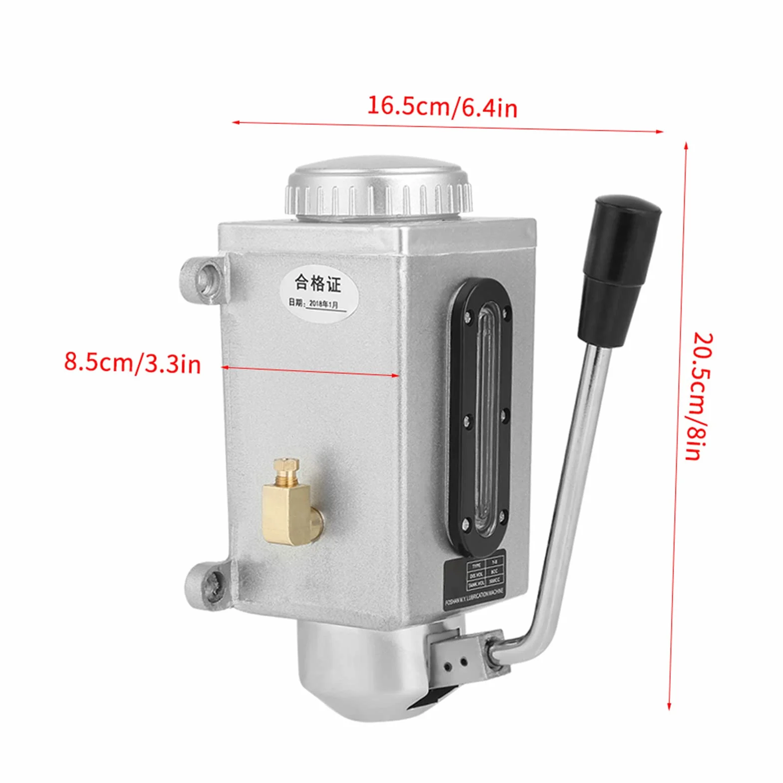 Pompa do ręcznego smarowania 500 cc CNC 4 mm podwójne porty