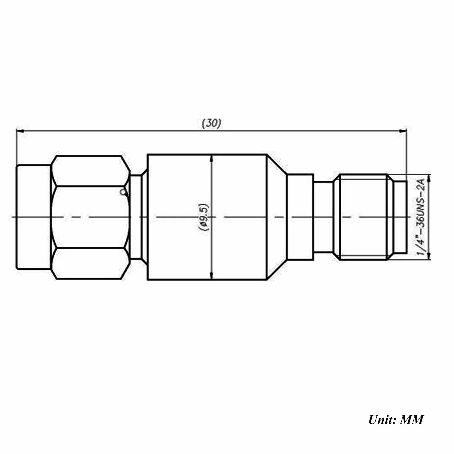 TOJOIN 2 Sztuk TłUmik 8GHz 3-30 dB SMA MęSki na SMA żEńSki StałY TłUmik TłUmik Koncentryczny RF 2w 50ohm (2W 8G 6dB-2pcs)
