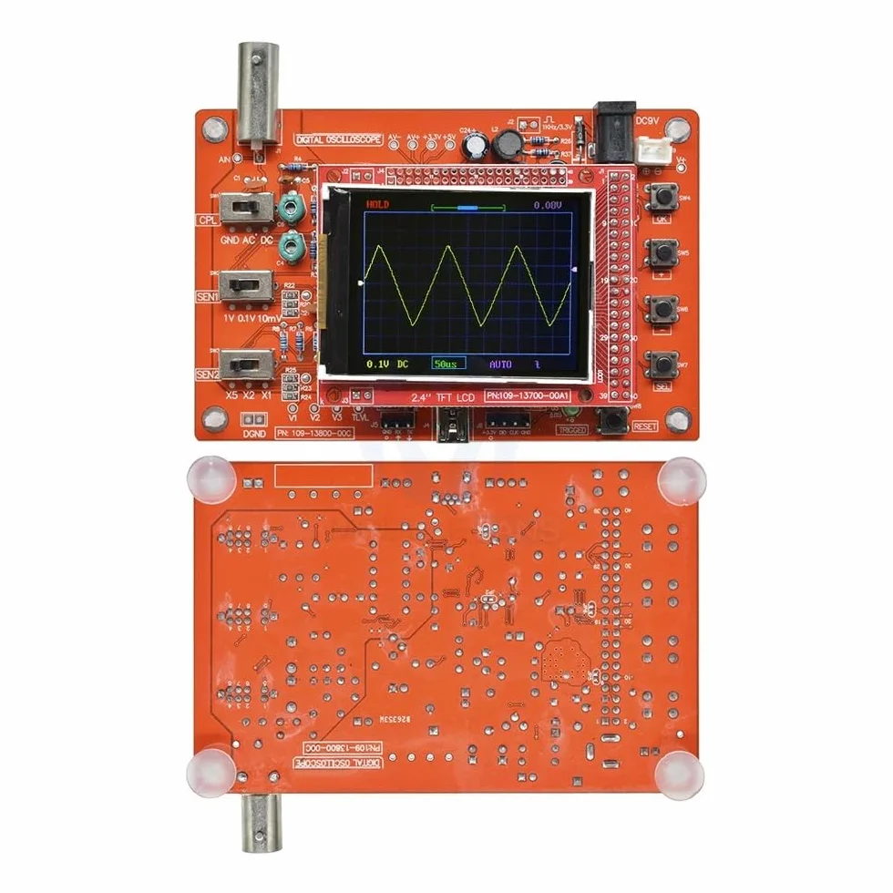 DollaTek Zestaw DIY Open Source 2,4 "TFT 1Msps cyfrowy oscyloskop zestaw z cz??ciami DIY + sonda 13803K (wst?pnie spawane SMD)