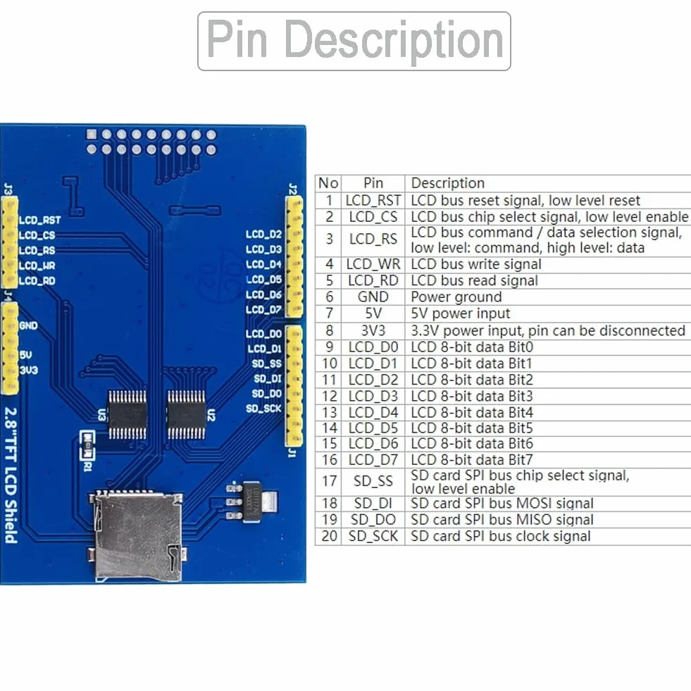 ProRock Ekran TFT 2.8" ILI9341 240x320 Arduino UNO R3