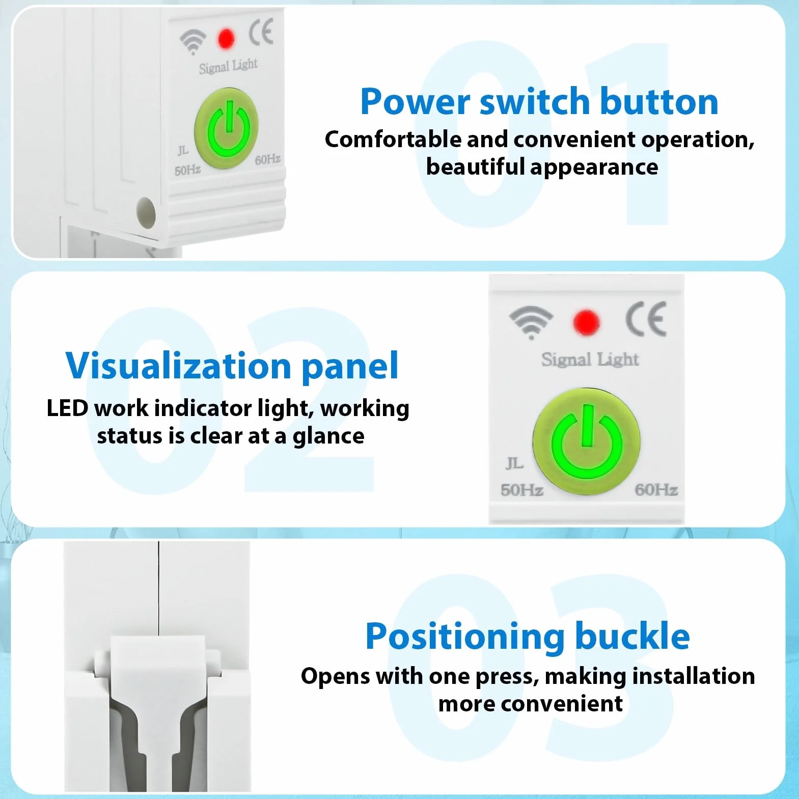 DEWIN Tuya Smart, 1P 63 A 230 VAC przełącznik WiFi inteligentny przełącznik WiFi przekaźnik na szynie DIN zdalne sterowanie za pomocą aplikacji Tuya (1P-JL)
