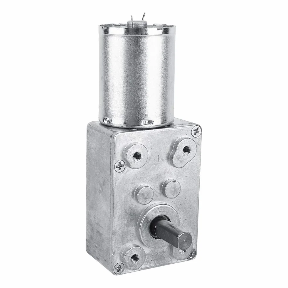 Silnik przekładniowy DC 12 V odwracalny silnik redukujący ślimaki o wysokim momencie obrotowym CW/CCW do okien i miniaturowych wiatrów (62RPM)
