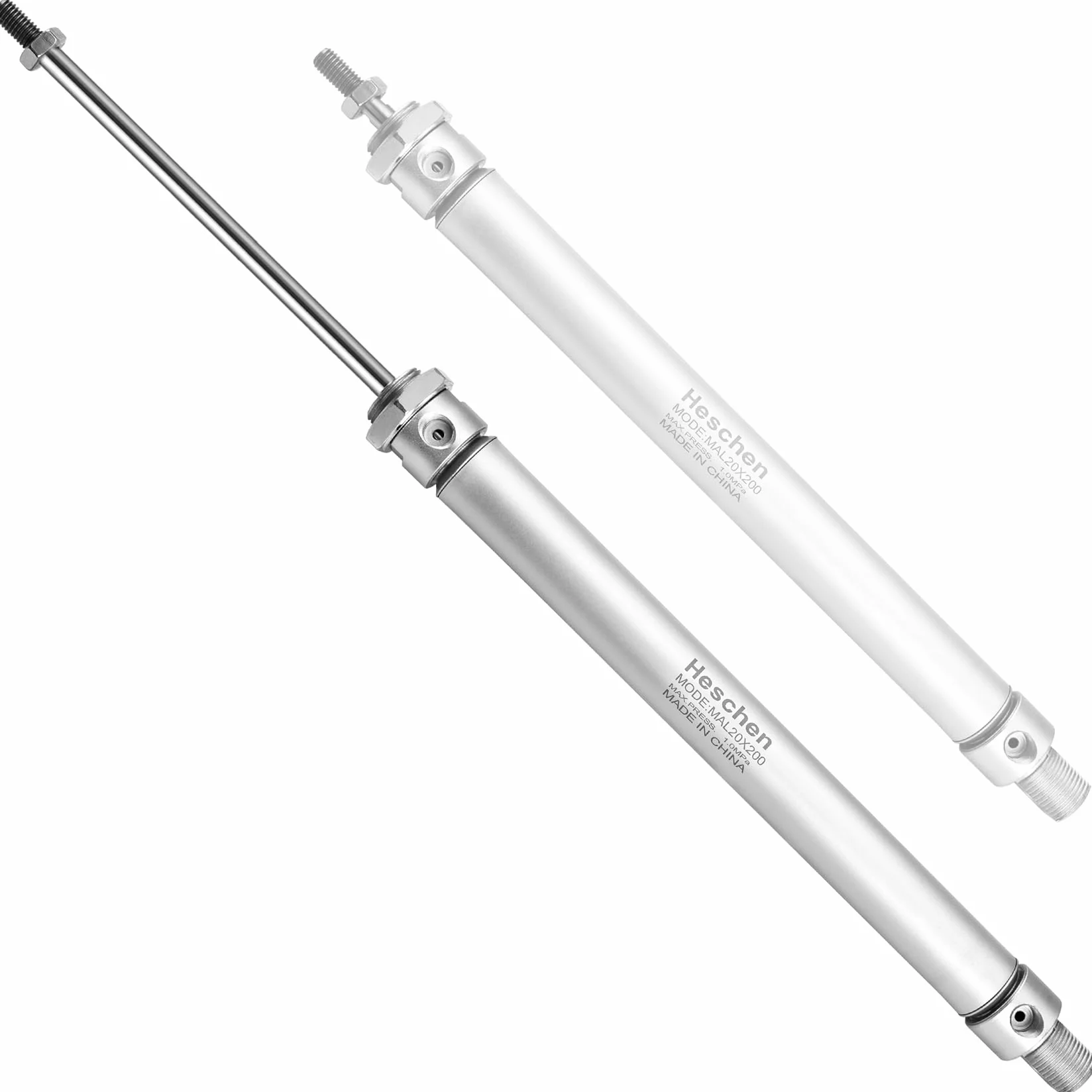 Heschen pneumatyczny cylinder MAL 20-200 PT1/8 20mm otwór 200mm skok podwójne działanie