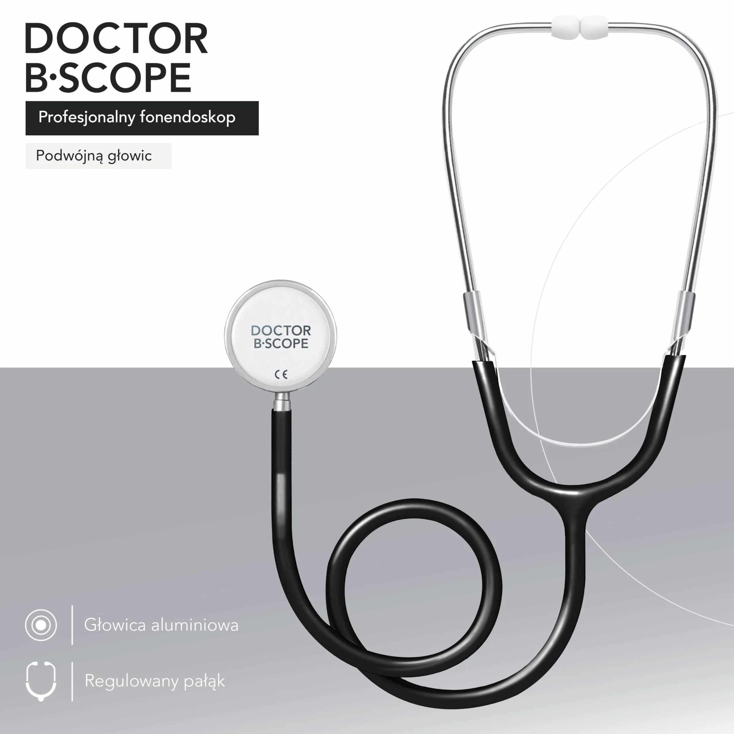 Stetoskop z Podwójną Głowicą dla Dorosłych Doctor B-Scope Czarny