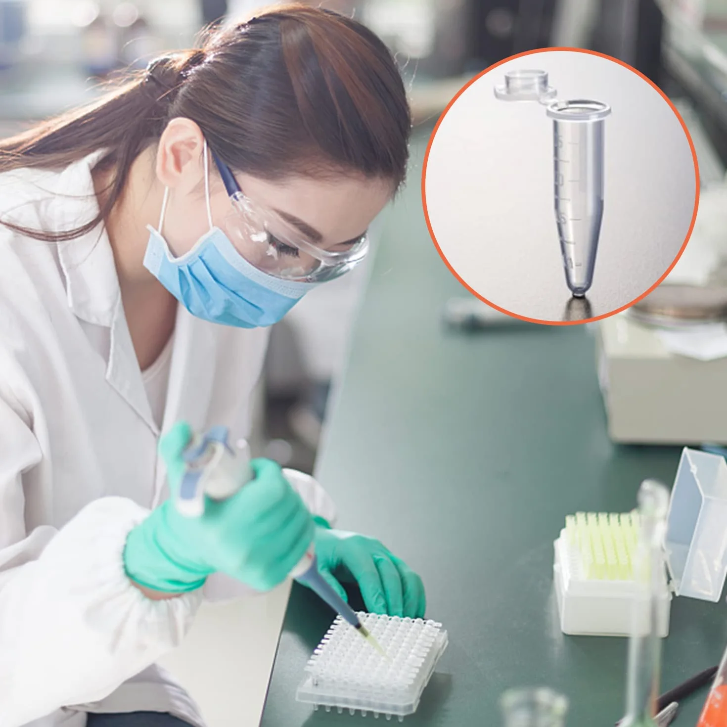 Probówki wirówkowe 1,5 ml, mikro plastikowe tuby, mikroprobówki do prób, stożkowe