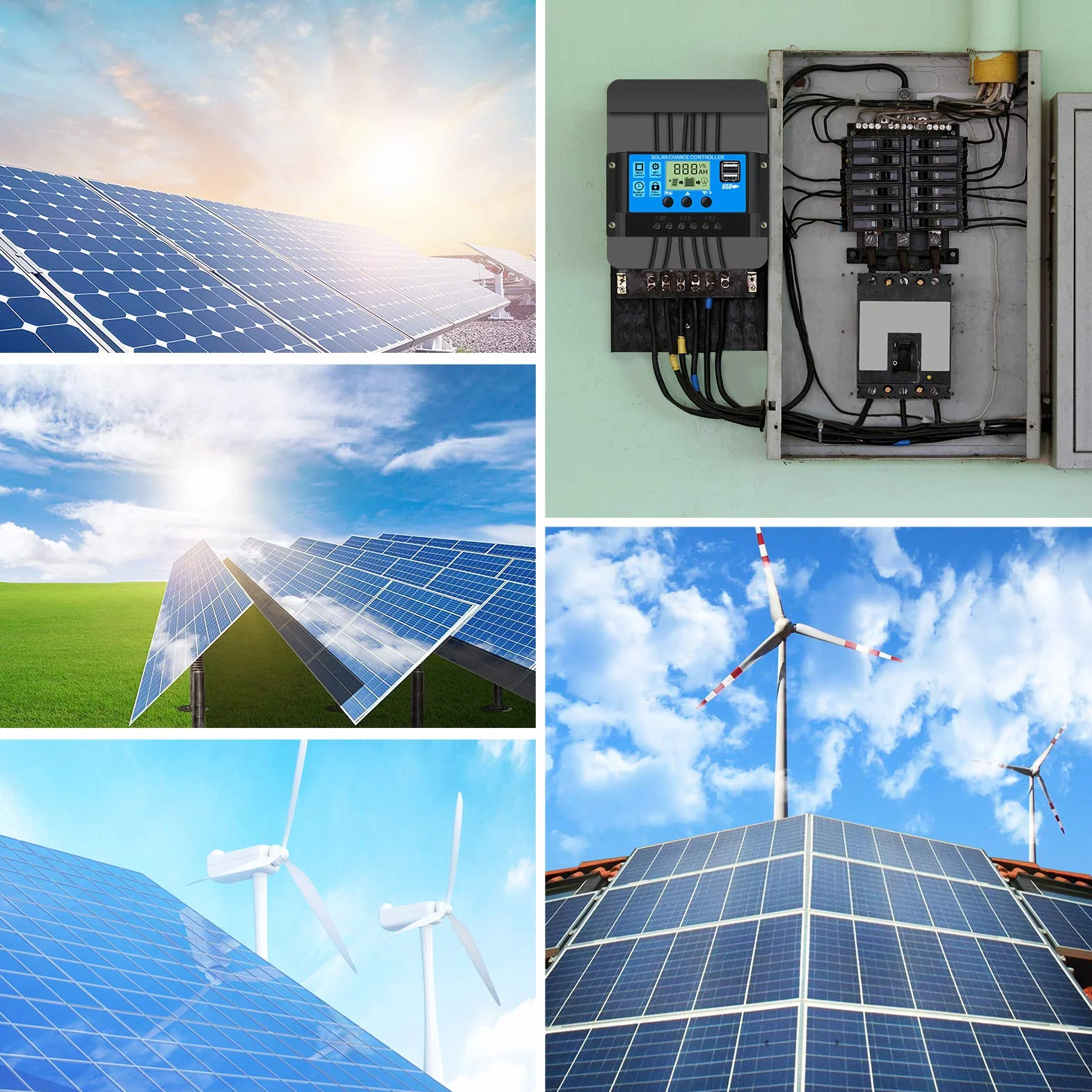 Thlevel Regulator ładowania solarnego 30 A, 12 V/24 V, ładowarka solarna, panel słoneczny, bateria, inteligentny regulator z portem Dual USB 5 V, wyświetlacz LCD (30 A)