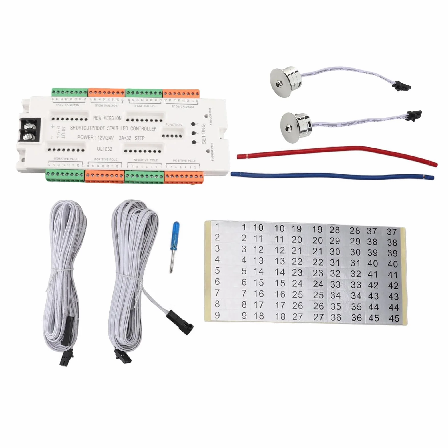 Keenso Czujnik Ruchu Schodowa Kontroler Safe DC12V 24V ABS