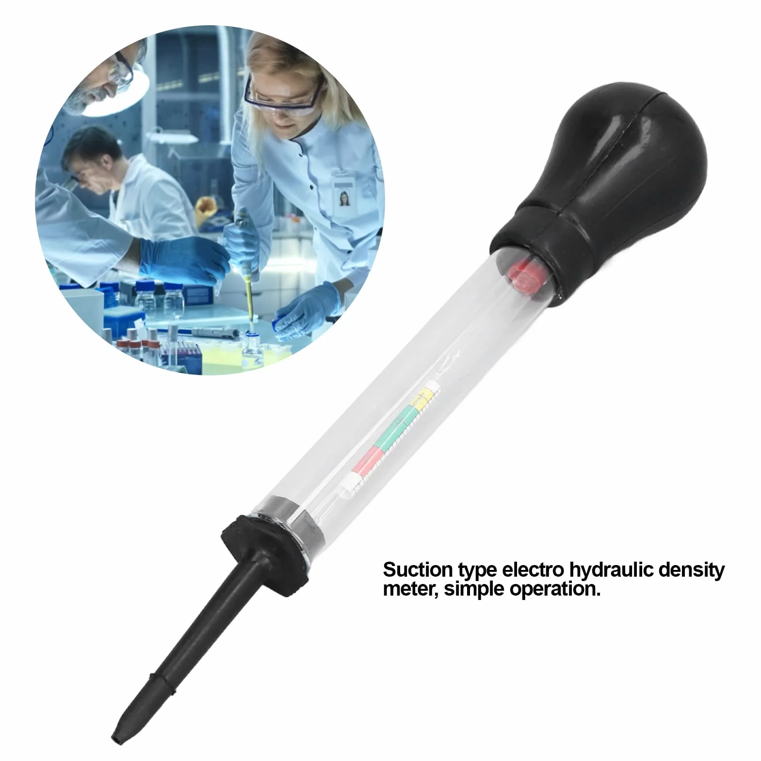 2-częściowy areometr elektrohydrauliczny Tester wycieku elektrolitu z akumulatora 1100-1300 Narzędzie pomiarowe