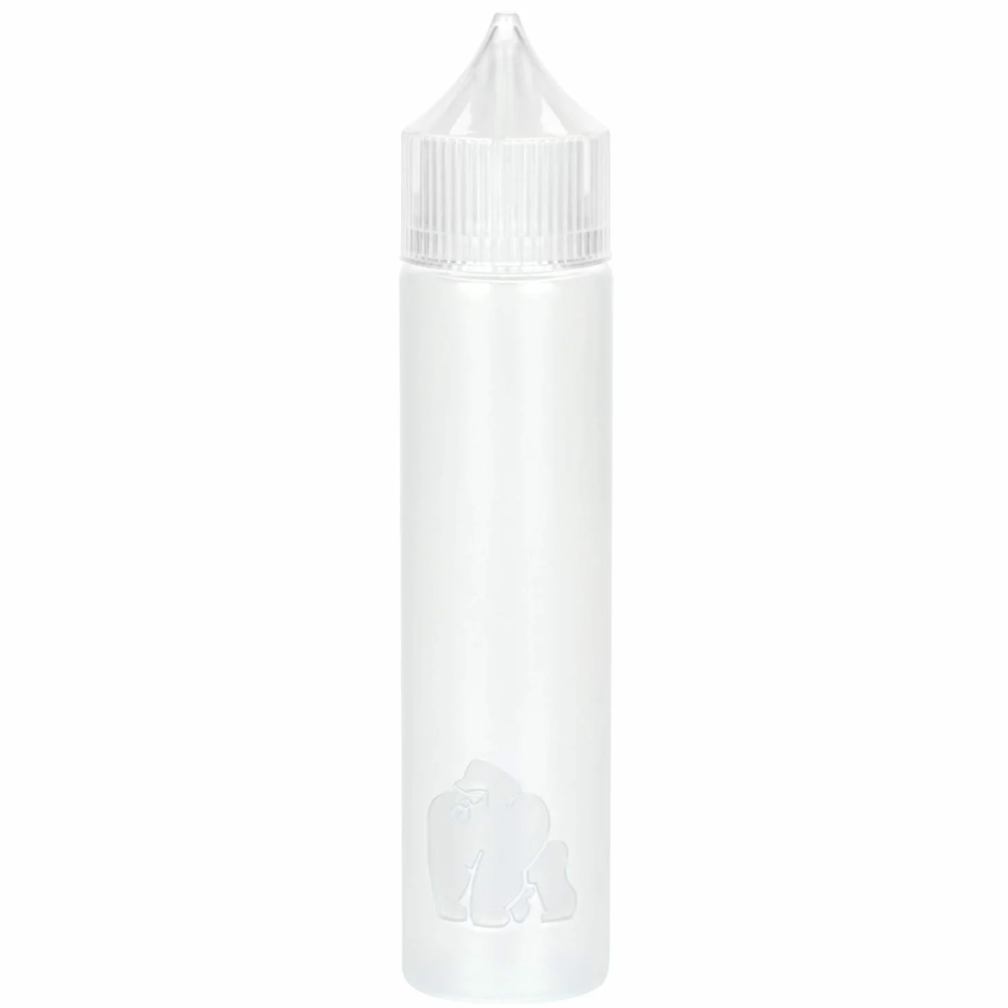 Chubby Gorilla LDPE plastikowe butelki 60 ml, wielokrotnego użytku, puste butelki na płyny, oleje i w opakowaniu 5 szt. (przezroczyste), Przezroczysty, 60ml