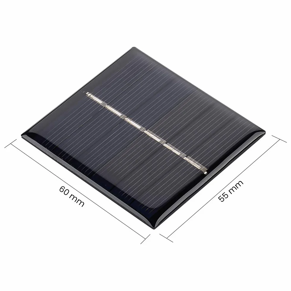 AOSHIKE 10 szt., 3 V 120 mA, mikropanele słoneczne, ogniwa DIY, solarna płyta epoksydowa, elektryczna zabawka, materiały fotowoltaiczne, ładowarka 60 mm x 55 mm