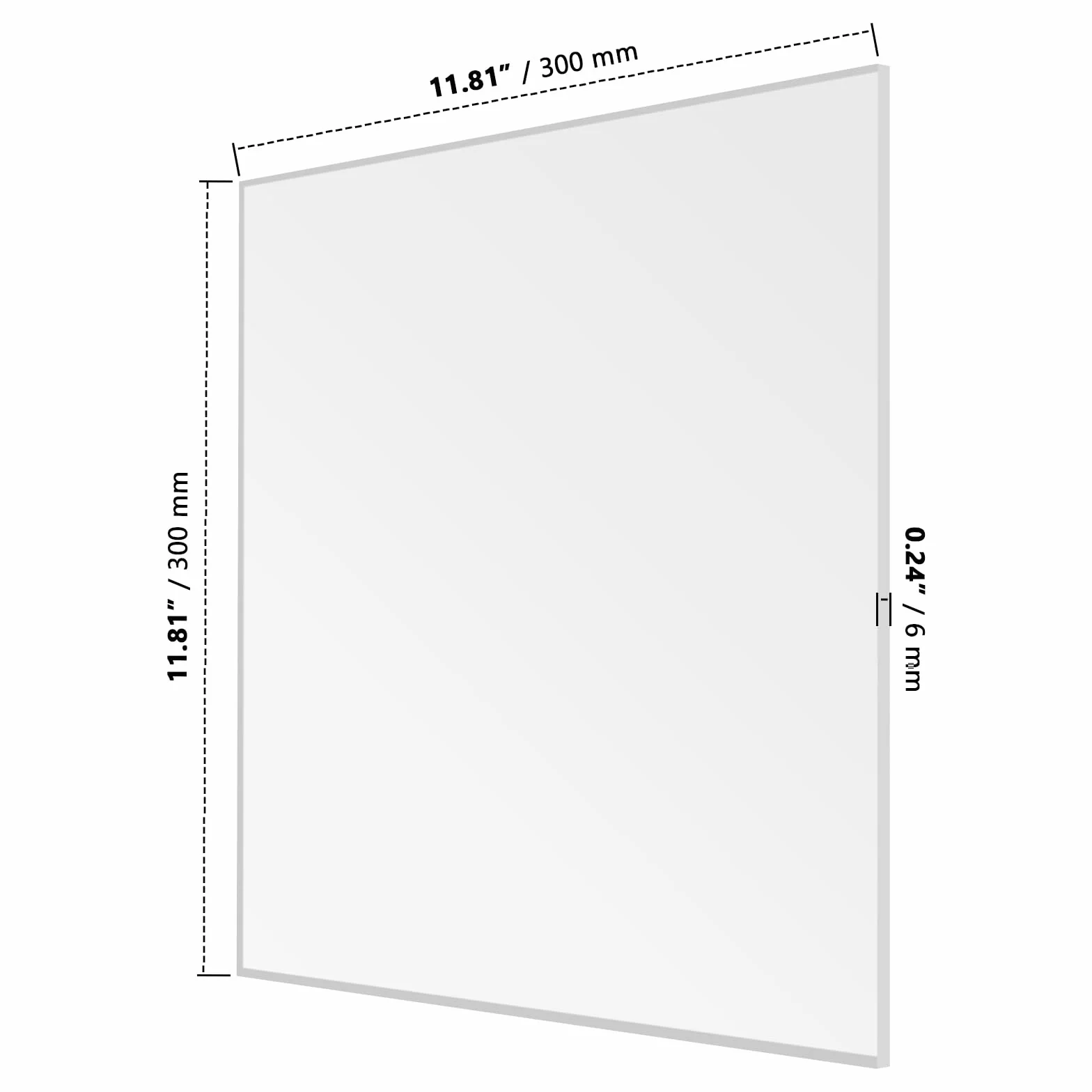 ZOENHOU 2 płyty z pleksiglasu, 300 x 300 mm, grubość 6 mm, przezroczyste płyty ze szkła akrylowego do projektów DIY, ramek na zdjęcia, malowania, wystaw projektów, dekoracji stołu i majsterkowania