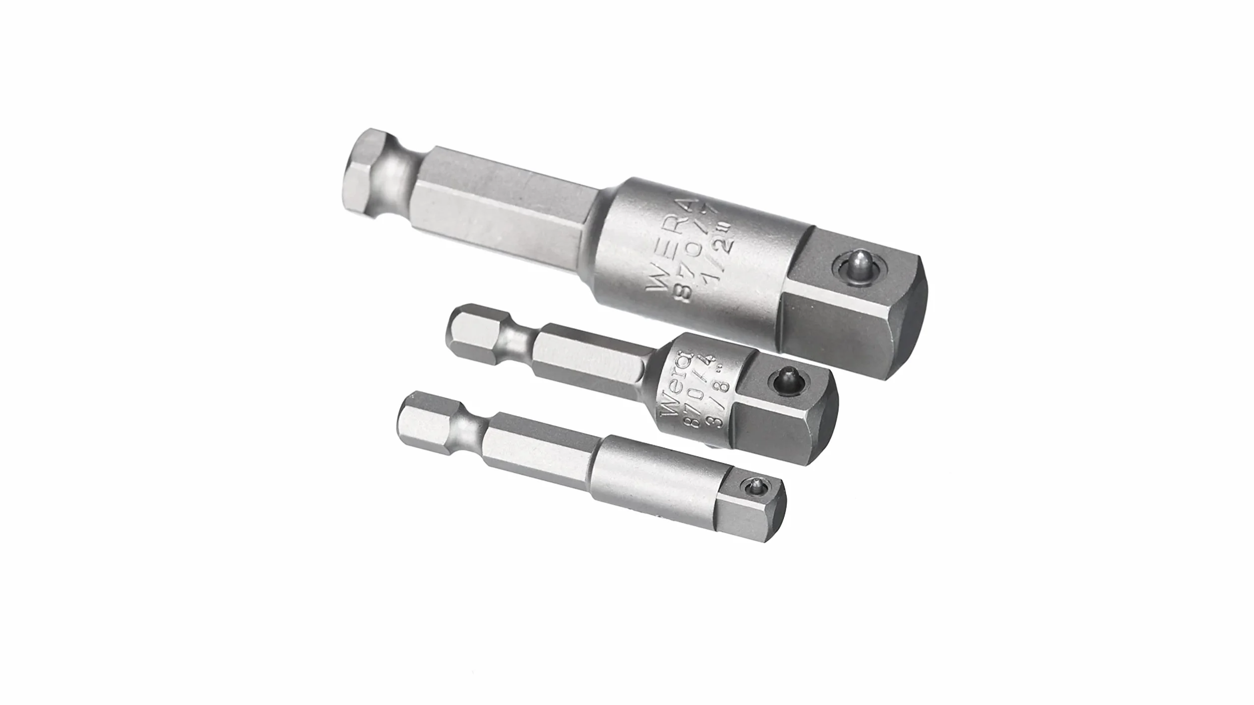 Wera 05073200001 Adaptery Wiertarskie, Srebrny, 3 sztuki