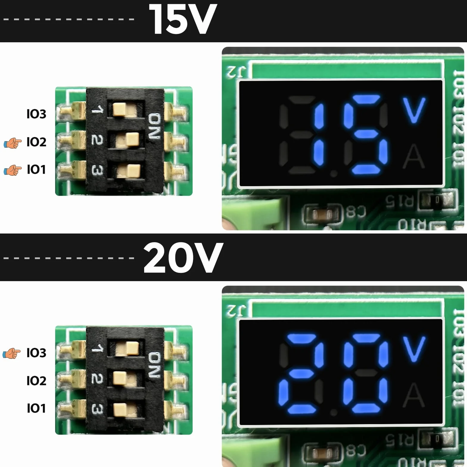 InnoMaker 4 Sztuki Type-C QC AFC PD2.0 PD3.0 do DC Detektor Wyzwalania Szybkiego Ładowania Przetwornica Zasilacza do Notebooka USB-PD z Diody LED Wsparcie Stałe Napięcie Wyjściowe 5V/9V/12V/15V/20V
