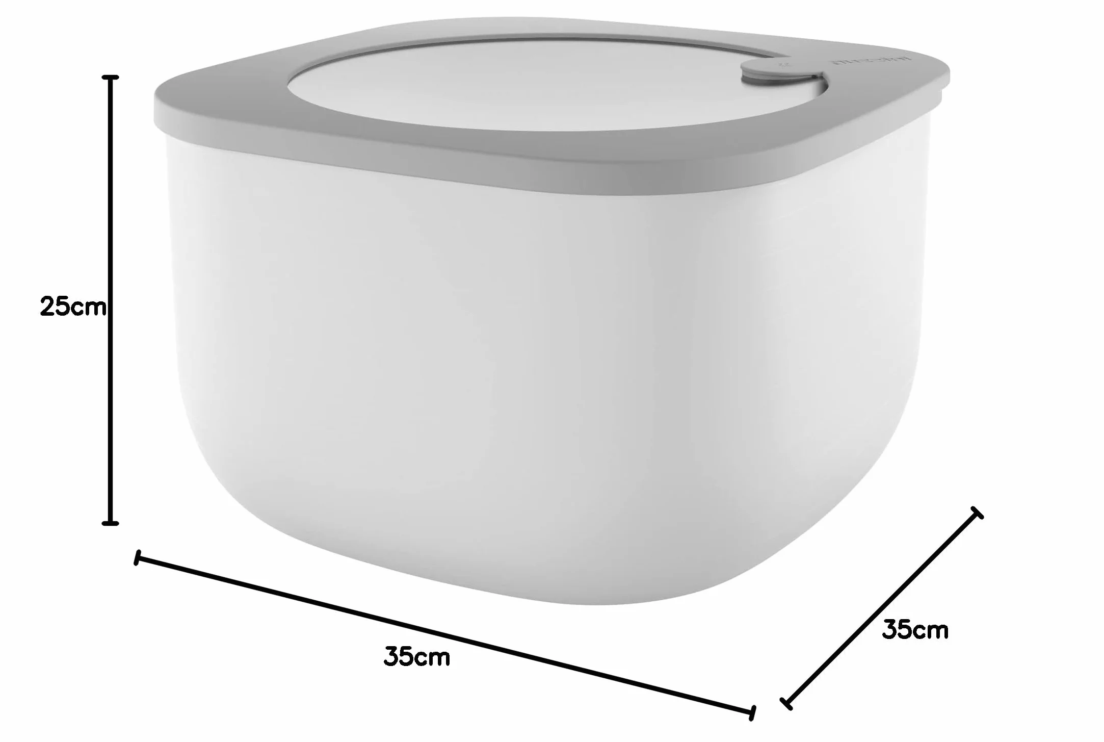 Guzzini Kitchen Active Design hermetyczne pojemniki 2800 ml szary PP TPR
