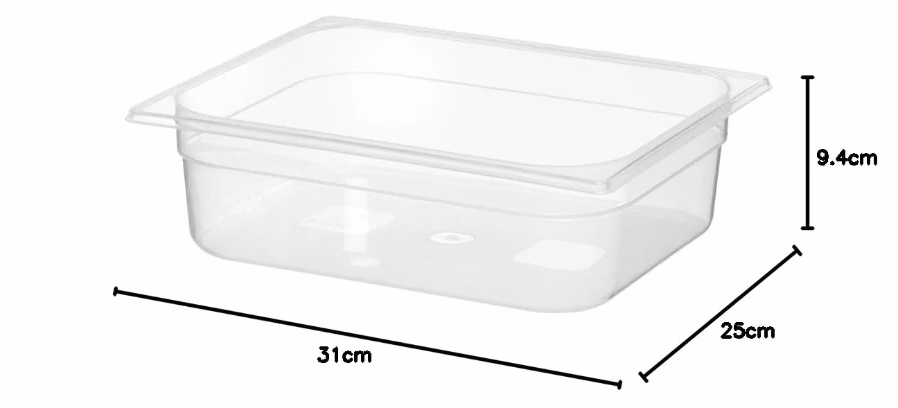 HENDI Pojemnik GN 1/2 - z polipropylenu - 6,5 l - 325x265x(H)100mm