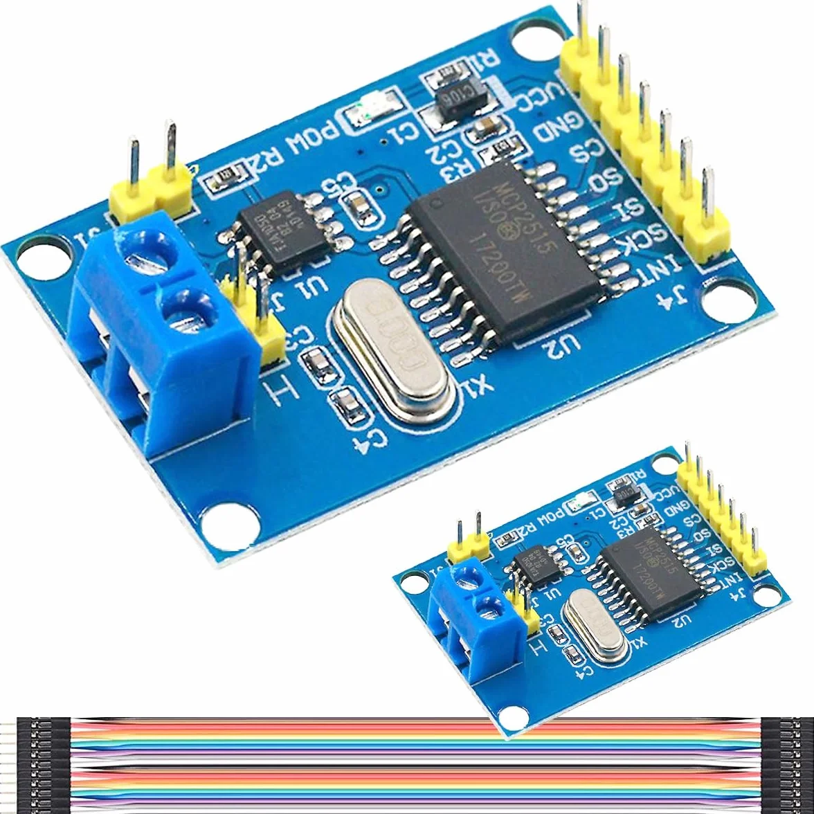 2 szt. Moduł magistrali CAN Bus MCP2515 TJA1050 SPI moduł odbiornika Kontroler Interfejs z kablem dla Arduino dla 51 dla MCU dla Arm Development Board