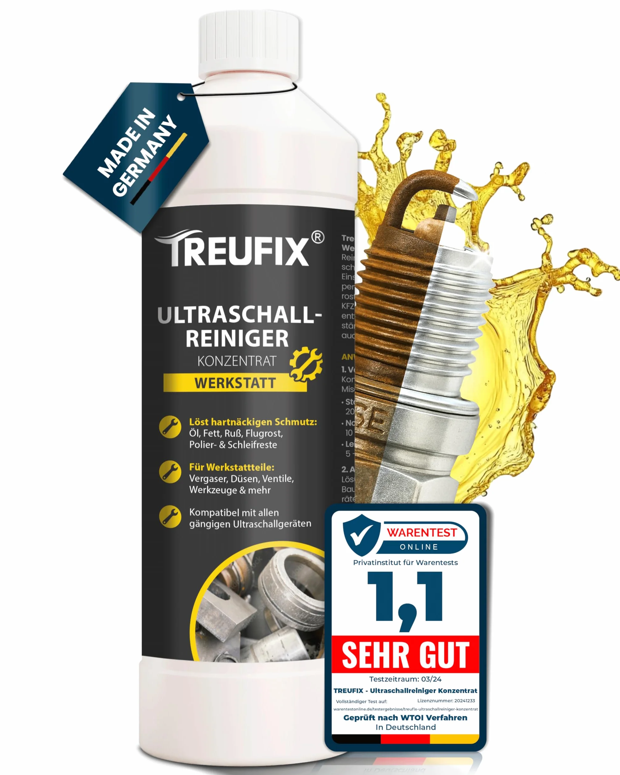 Treufix Koncentrat do czyszczenia ultradźwiękowego 750 ml do gaźników i dysz wtryskowych