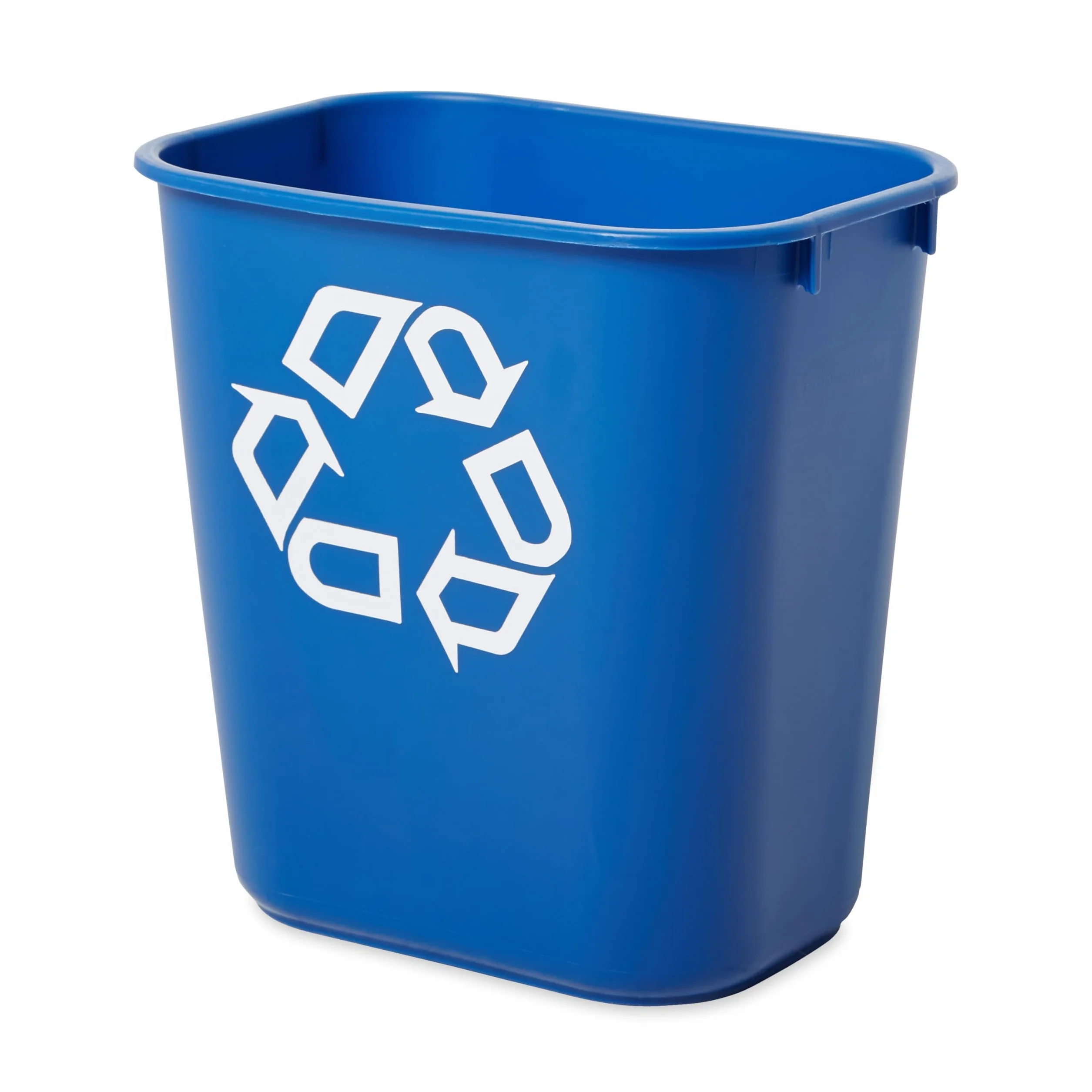 Rubbermaid Commercial Products Commercial 3.4gal Plastic Small Deskside Recycling Container- Blue