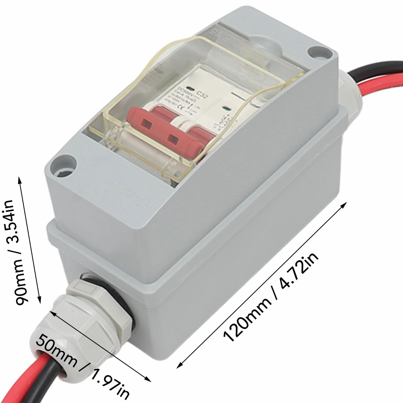 Rozłącznik MCB 2P 32A 500V DC IP65 Solar Power Sink