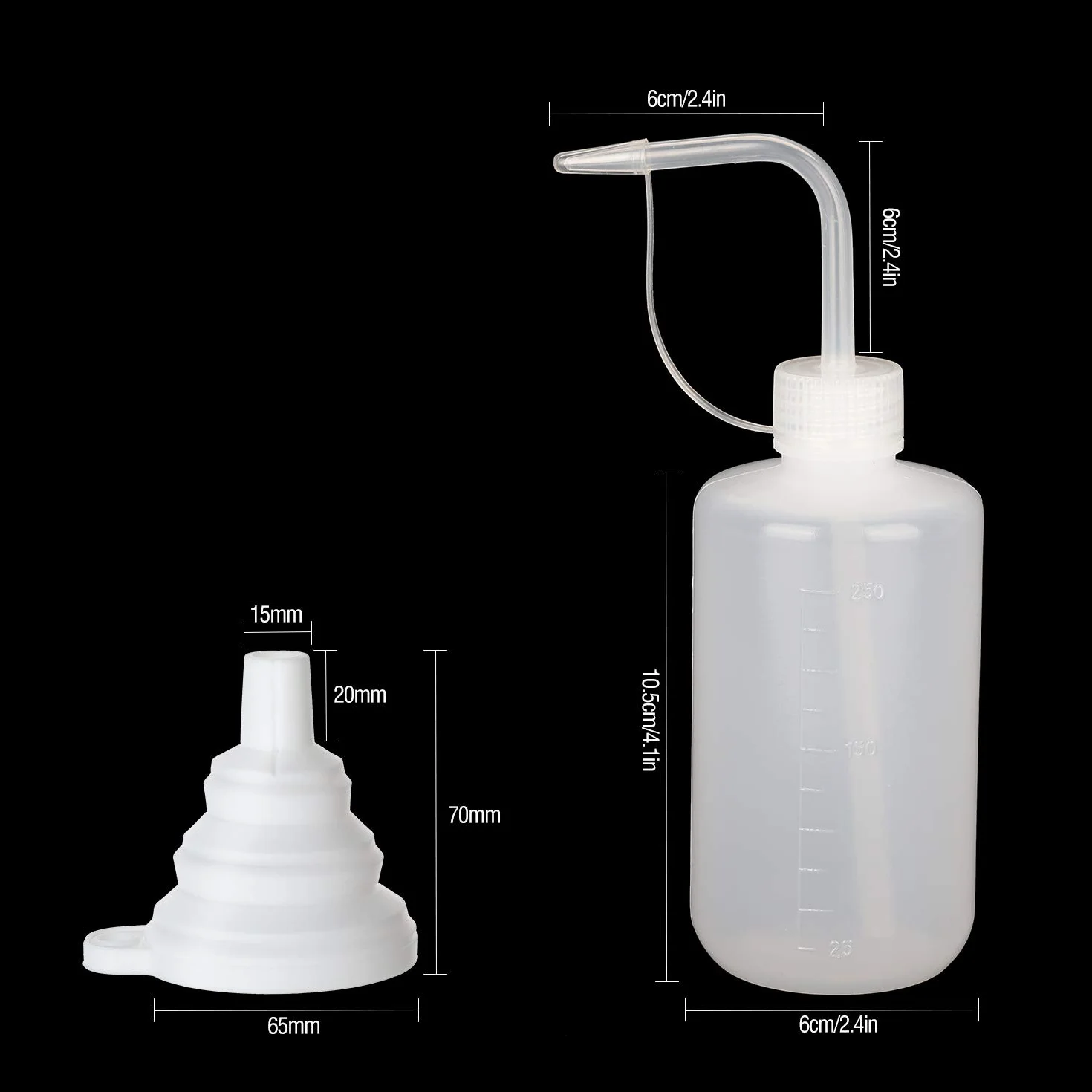 Hyber&Cara butelki do bezpiecznego mycia 250 ml plastikowa wyciskana z pokrywką