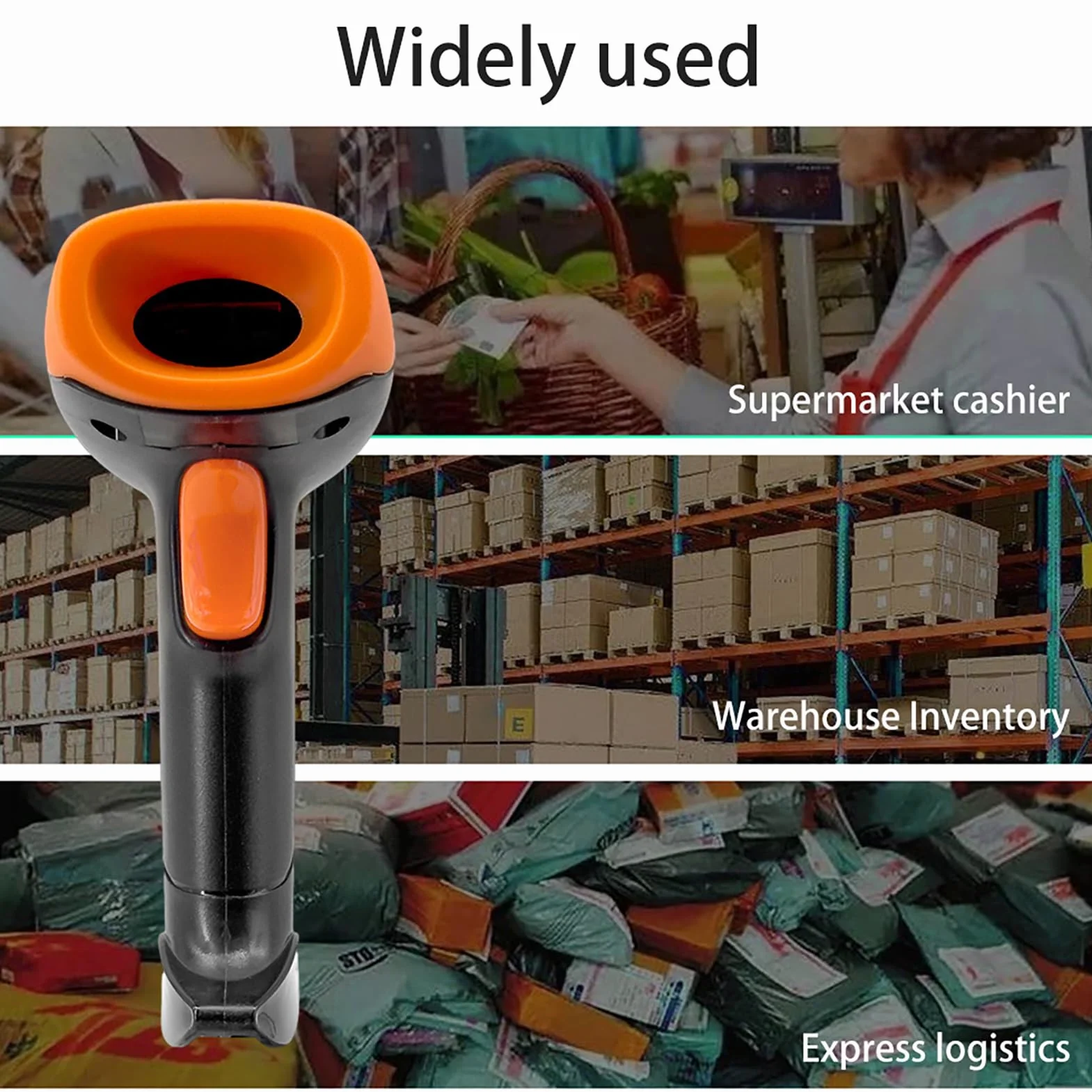 Tak Przewodowy czytnik kodów kreskowych USB U20 1D/2D/QR Android Linux
