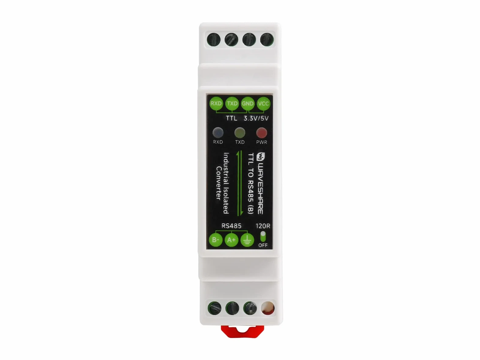 Waveshare Rail-mount TTL to RS485 Galvanic Isolated Converter 600W Lightningproof Anti-Surge