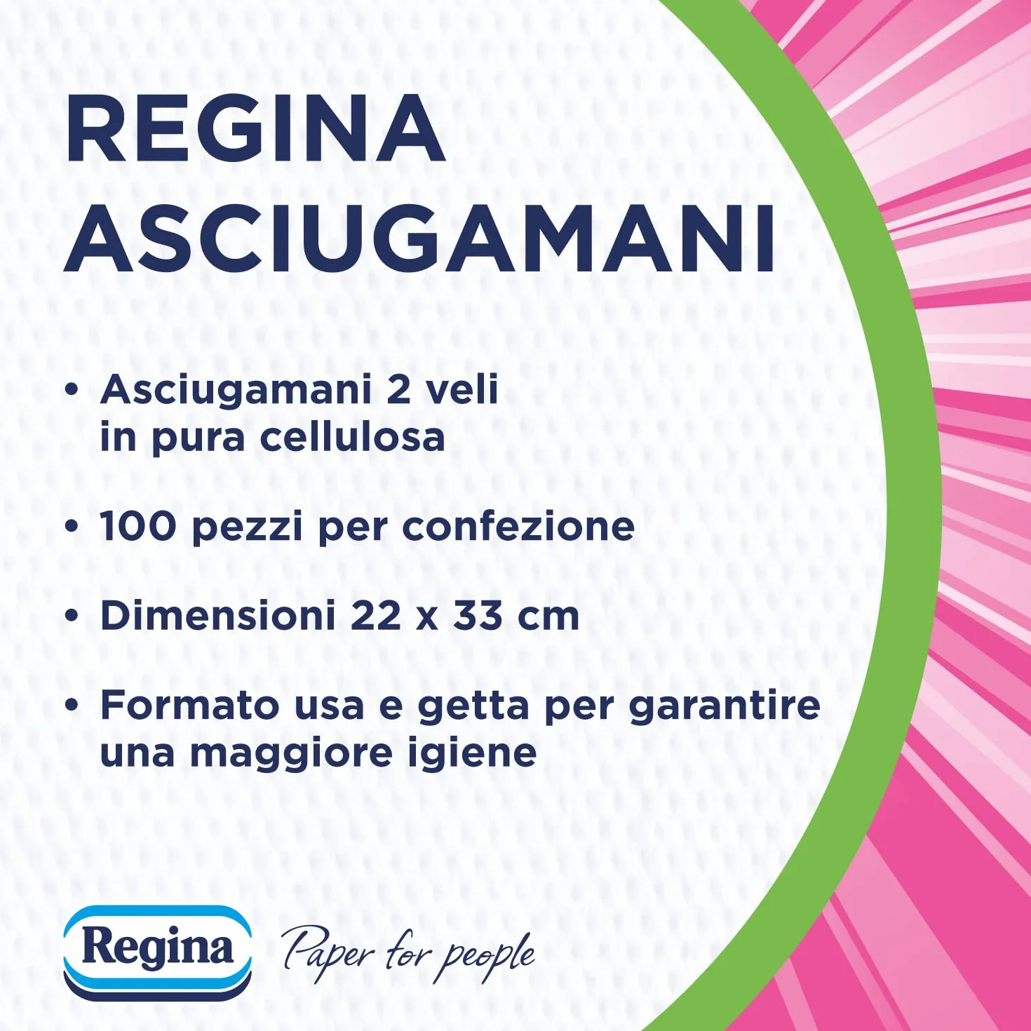 Regina Ręczniki jednorazowe w opakowaniu 100 sztuk, praktyczne i higieniczne ręczniki, 100% celuloza FSC, biodegradowalne, opakowanie dozownika