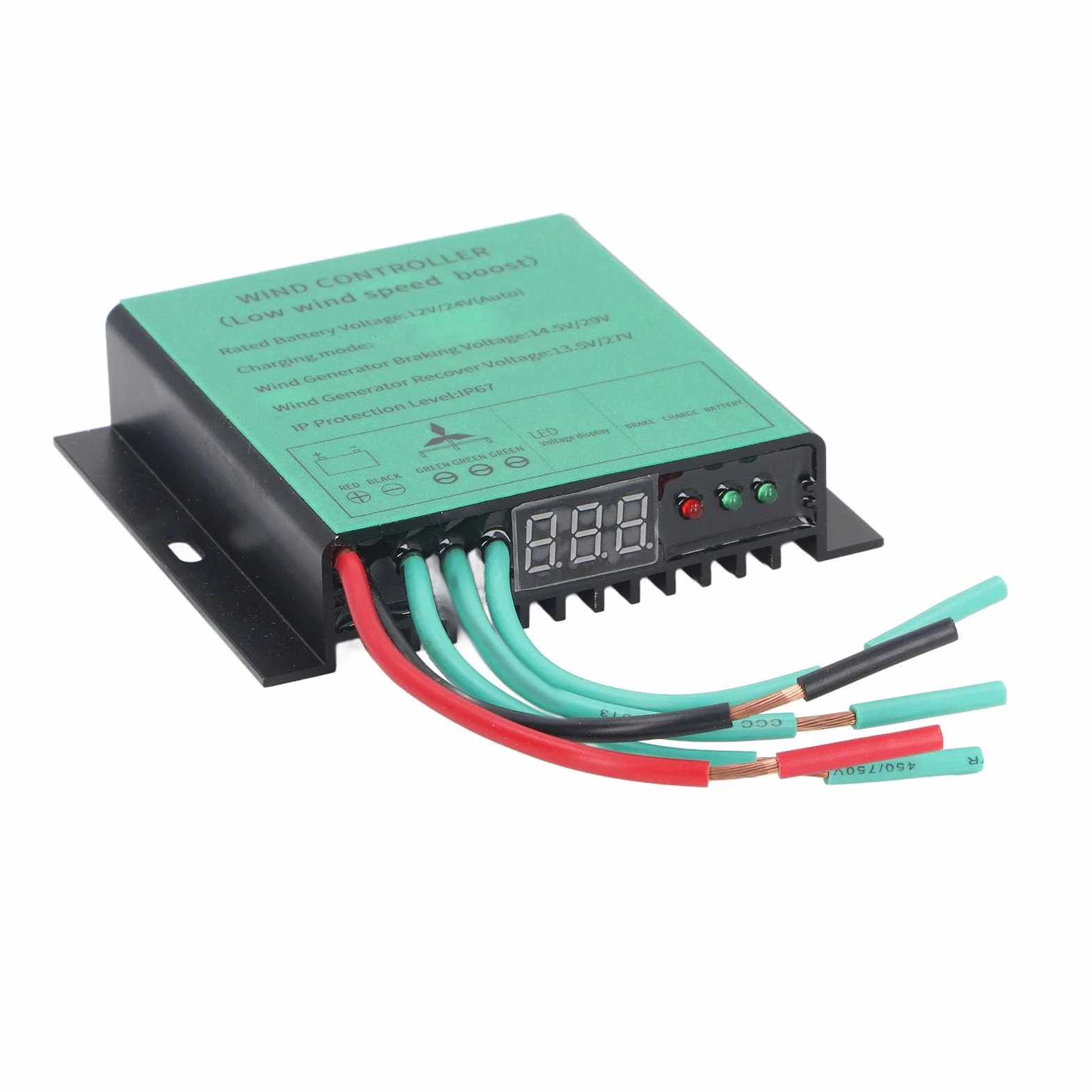 MPPT Regulator ładowania Turbiny Wiatrowej 100W-600W 12V 24V Automatyczne Dopasowanie Kontroler Generatora Wiatrowego Kontroler Doładowania Niskiego Napięcia