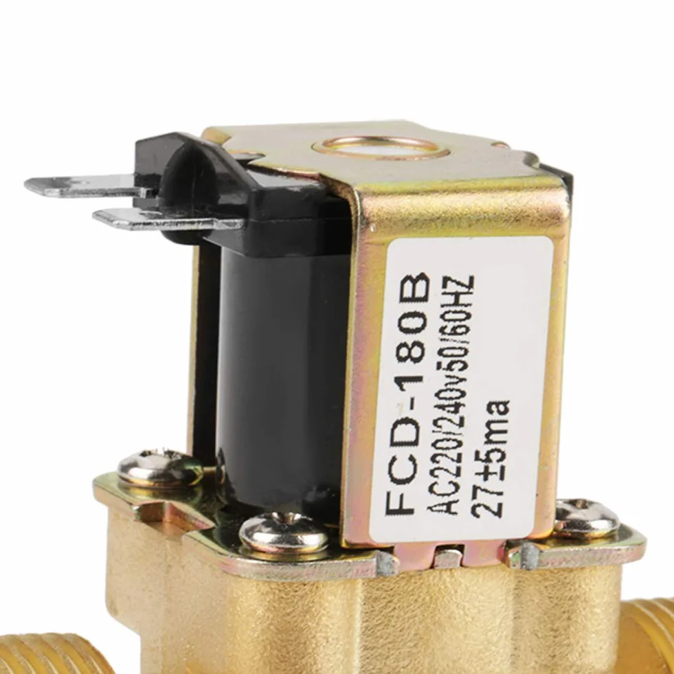 FCD-180B Elektrozawór Mosiężny normalnie zamknięty 220/240V 4 AC 2 sposoby wlotu wody
