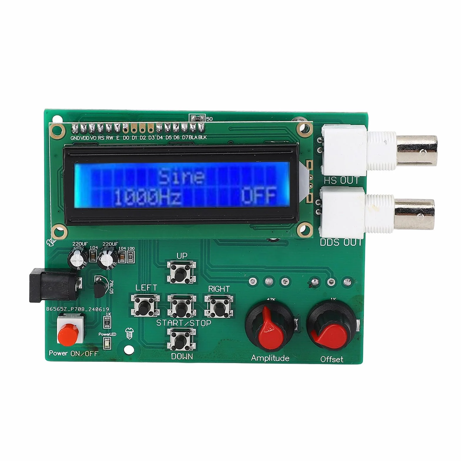 Moduł Generatora Sygnału DDS Przenośny, łatwy w Użyciu moduł Generatora Częstotliwości dla Entuzjastów elektroniki. Materiał PCB