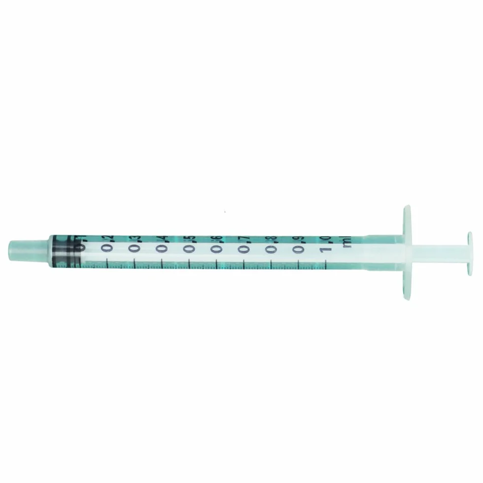 Strzykawki jednorazowe, 10 x 1 ml, różne ilości – 10, 20, 50 sztuk strzykawek dozujących i 50 sztuk, pojedynczo zapakowane sterylnie