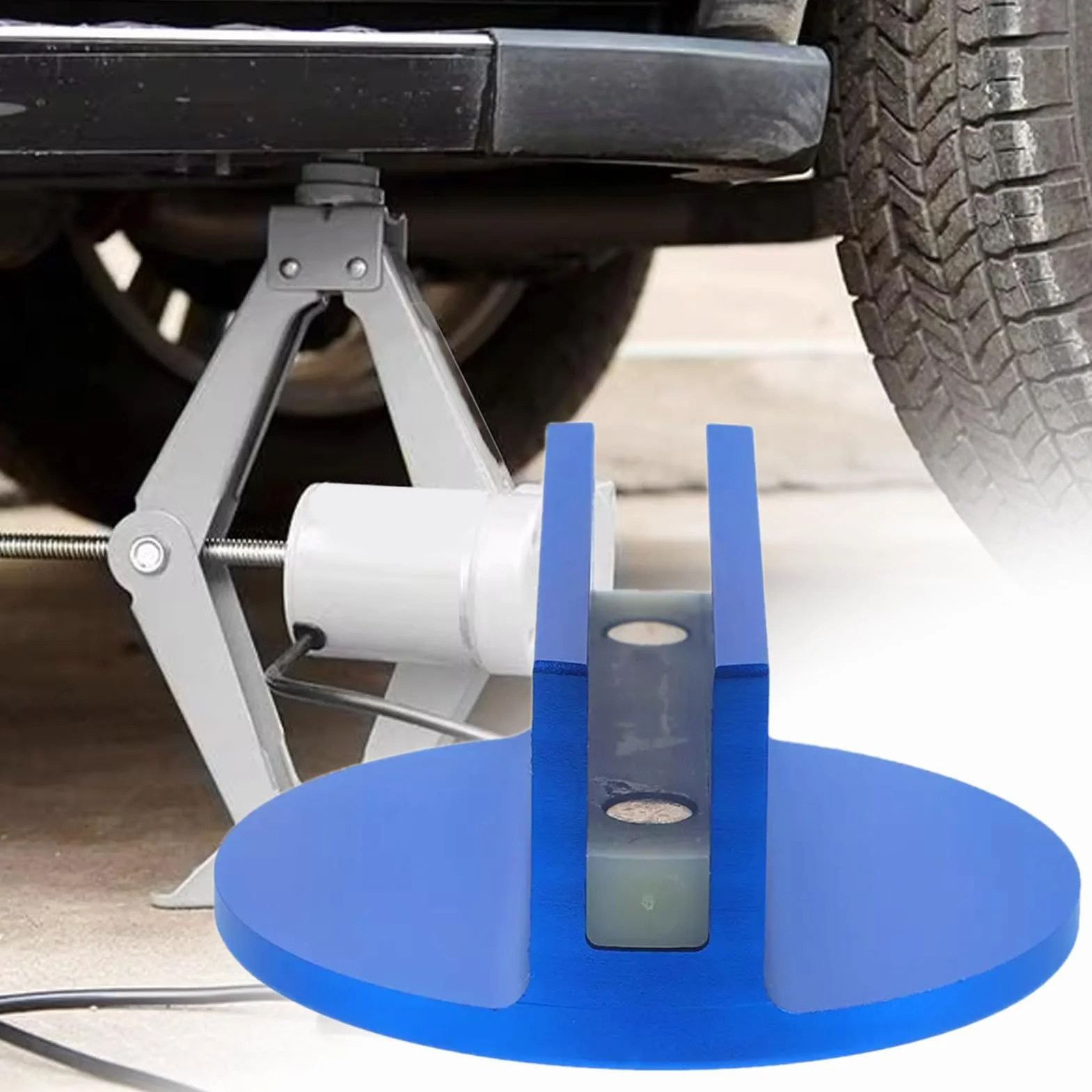 Pinch Weld Jack Pad, Pinch Weld Jack Adapter | Adapter prowadnicy ramy | Jack Pad Pinch Weld Frame Rail Adapter Magnetic Grooved for Sub-Frame Vehicle Floor Jack