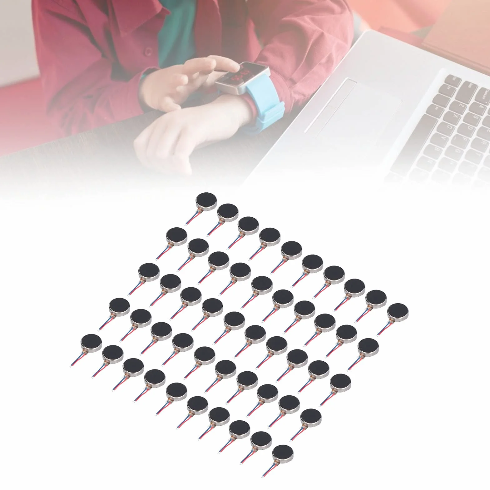 50pcs Mini DC Vibration Motor 3V 10x2.7mm Low Noise Micro Motor for Arduino