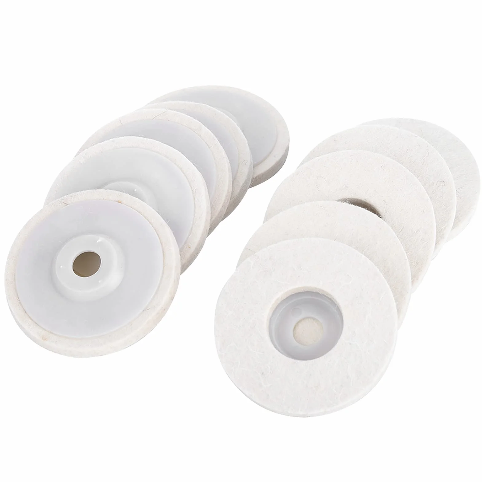 10 sztuk Wool Felt polerskie tarcze polerskie, szlifierki kątowe, tarcze polerskie, tarcze polerskie do wełny, zestaw do polerowania, do biżuterii metalowej, młynka cylindrycznego (cienka wełna)