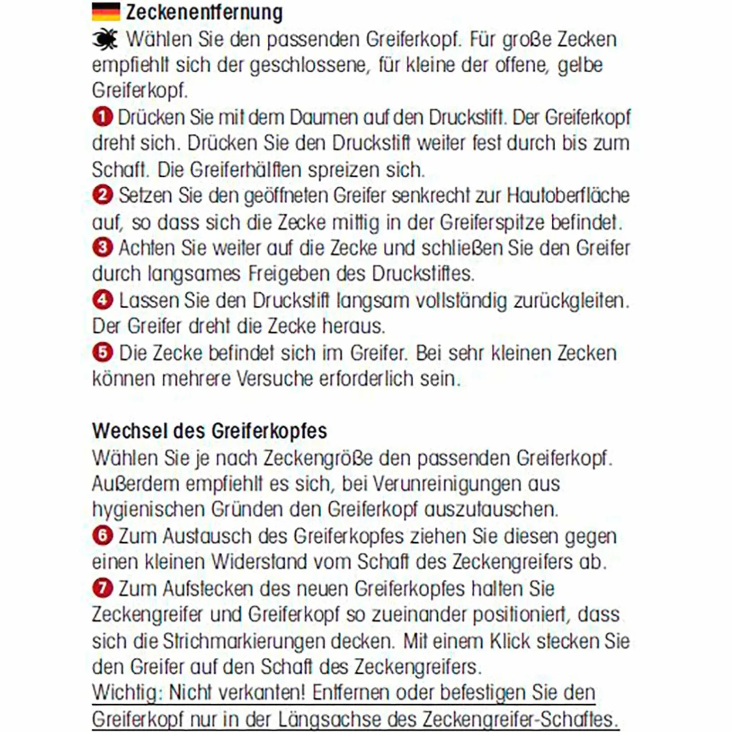 tickSAFE Ludzki chwytak do kleszczy z obrotową głowicą chwytającą