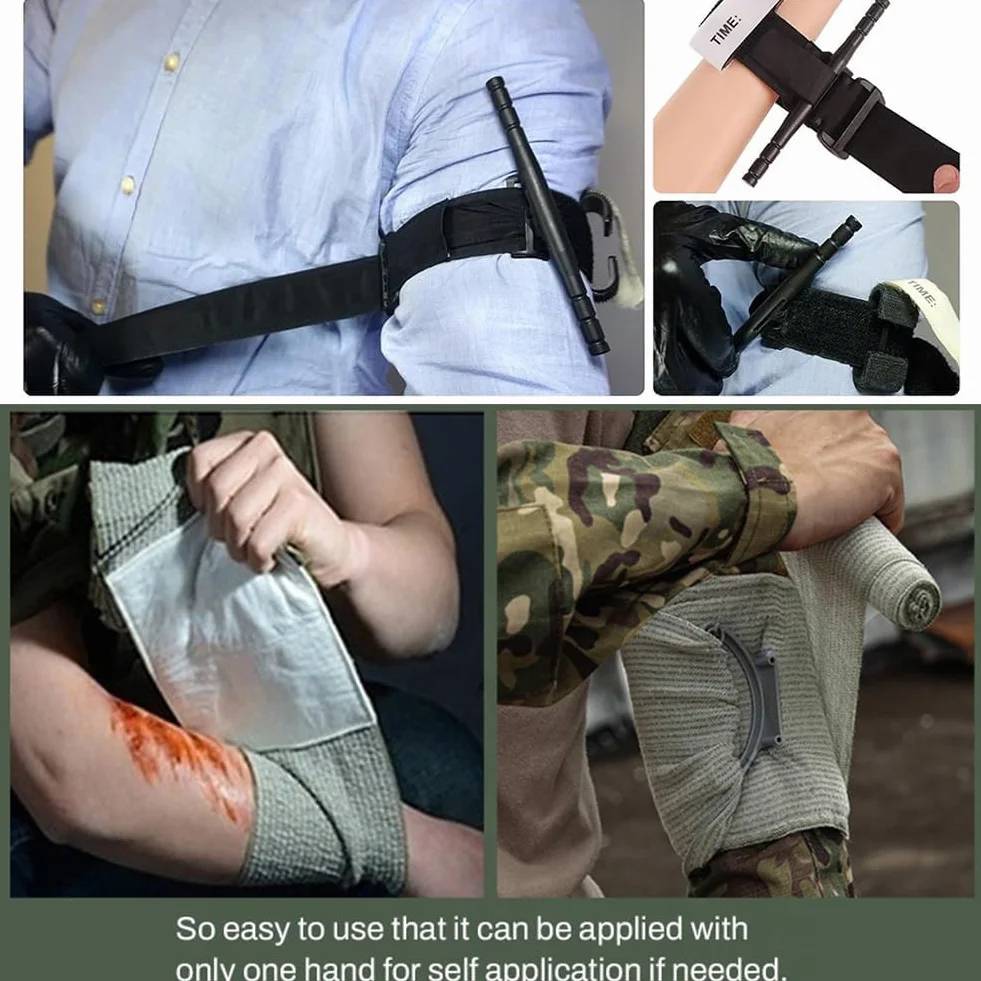 Opaska uciskowa izraelska hemostatyczna 6 cali z 2 kołowrotkami 2 szt.
