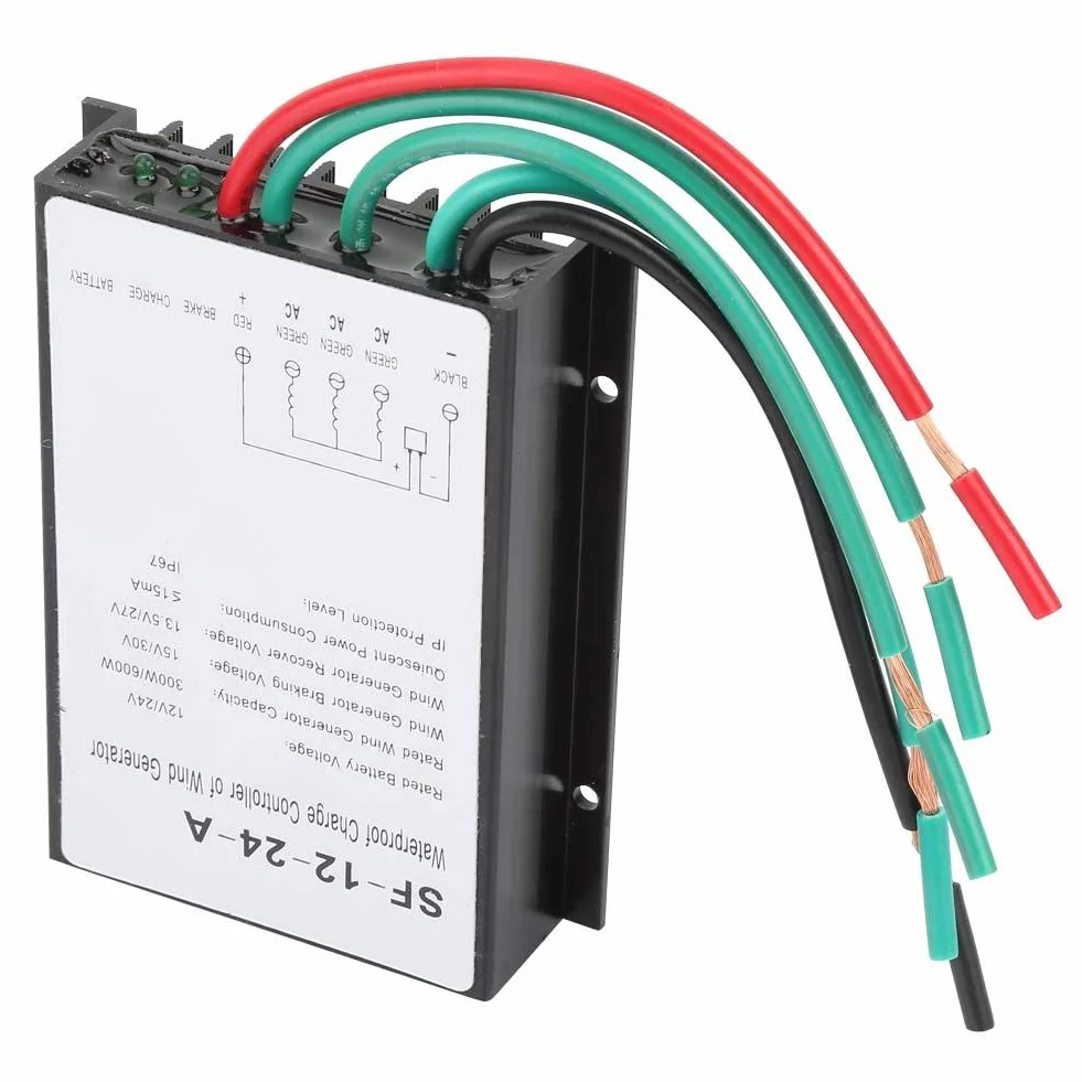 Sterownik turbiny wiatrowej SF-12-24-A, wodoodporny kontroler ładowania 12 V / 24 V 300 W / 600 W do generatorów turbin wiatrowych