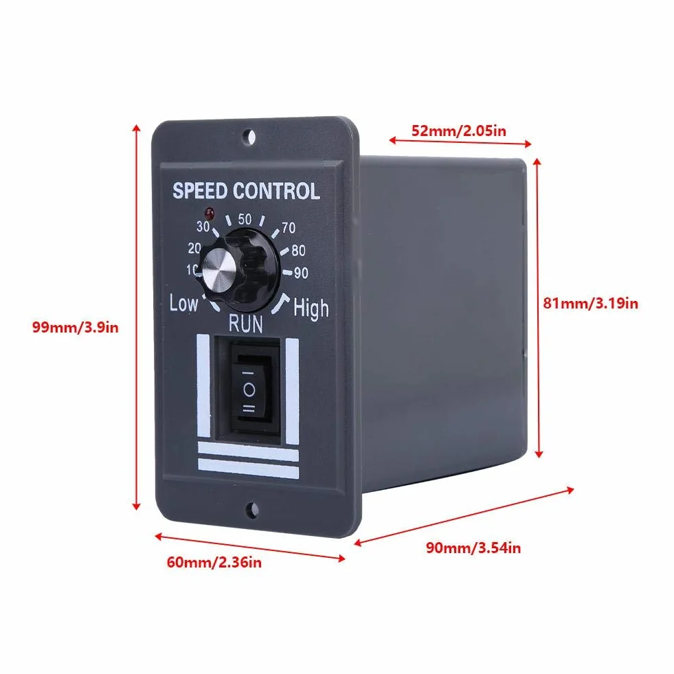 Regulator Prędkości Silnika, Dc 12-60 V 40A Pwm Szczotkowany Regulator Prędkości Silnika Regulowany Sterownik Silnika Przełącznik Cofania
