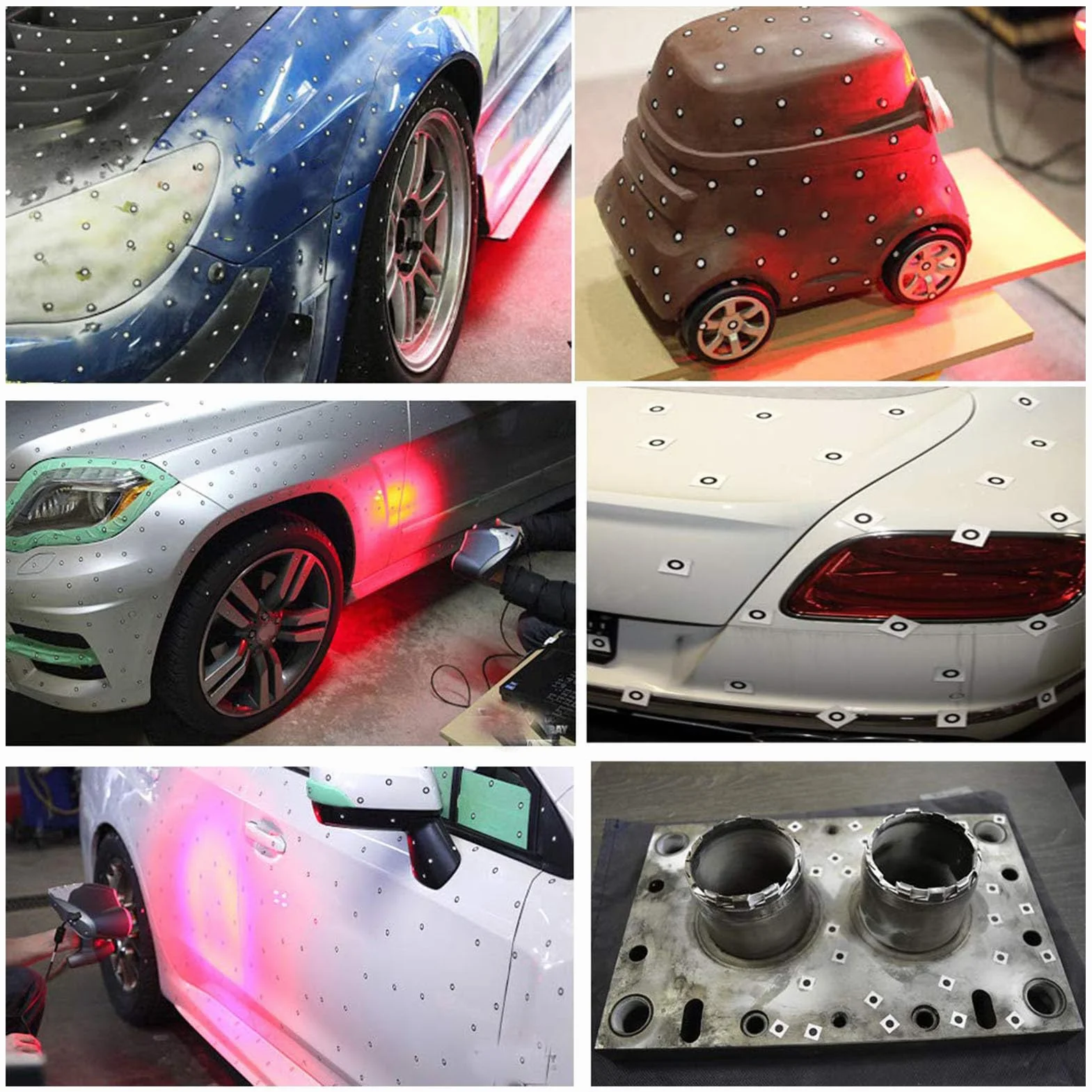 Marker do Skanowania 3D, Odblaskowe Kropki Wielokrotnego Użytku do śledzenia, Idealny do Motoryzacji, Biżuterii, Stomatologii, Przechwytywania Ruchu 3D