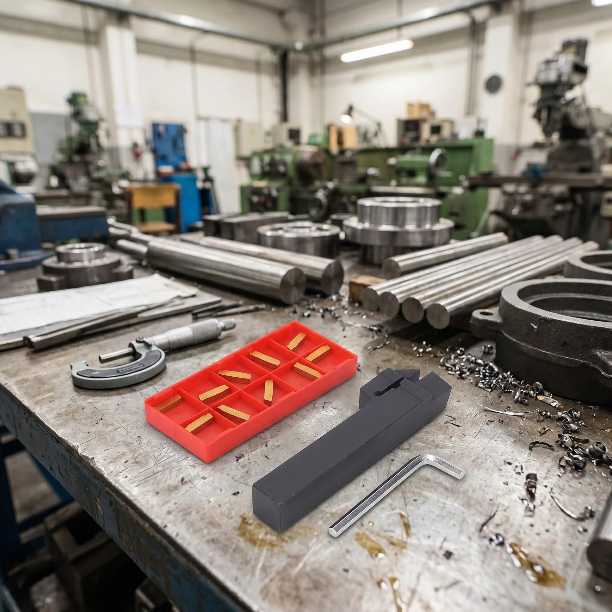 Uchwyt na Narzędzia Tokarskie MGEHR1616-2 100mm do Tokarki CNC + 10 Płytek MGMN200-G