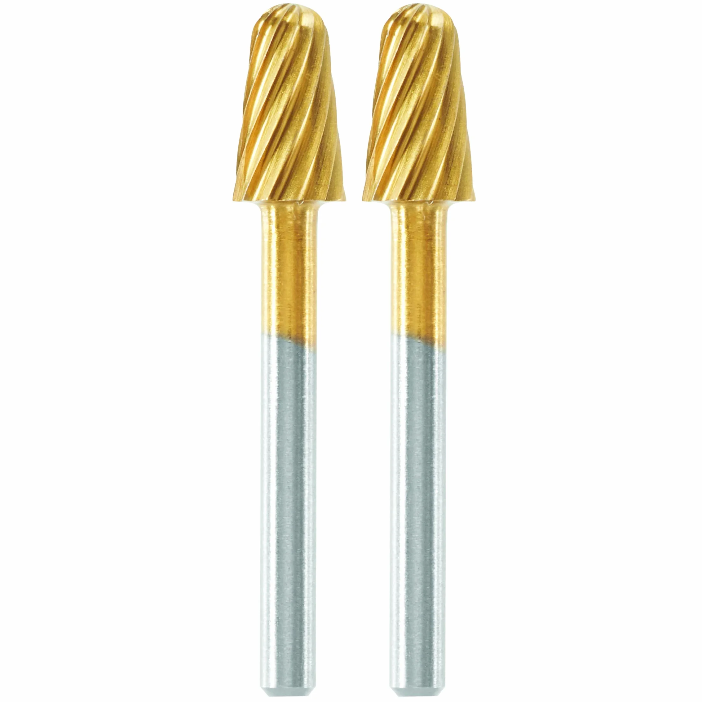Dremel MAX Wytrzymały frez szybkotnący (117DM) 2 powlekane tytanem wytrzymałe frezy do rzeźbienia i grawerowania, 6,4 mm, maksymalna żywotność