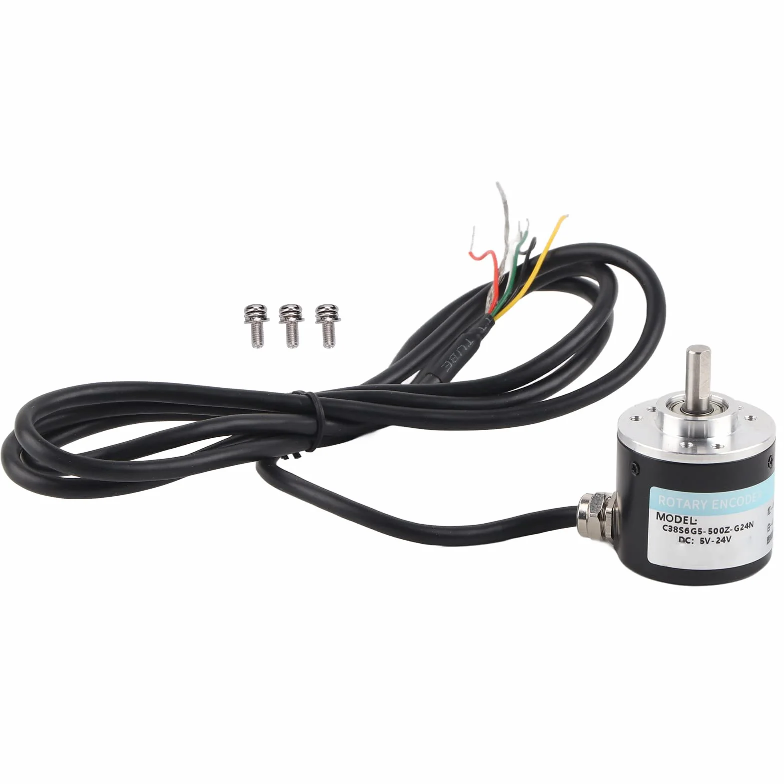 Trzyfazowy enkoder fotoelektryczny DC 5-24 V 3000-6000 obr./min 500 Hz z masywnym trzonem